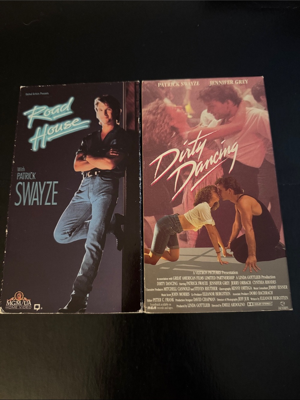 Road House & Dirty Dancing VHS 📼 Duo - 2 Patrick Swayze Action Romance Movies 🍿~